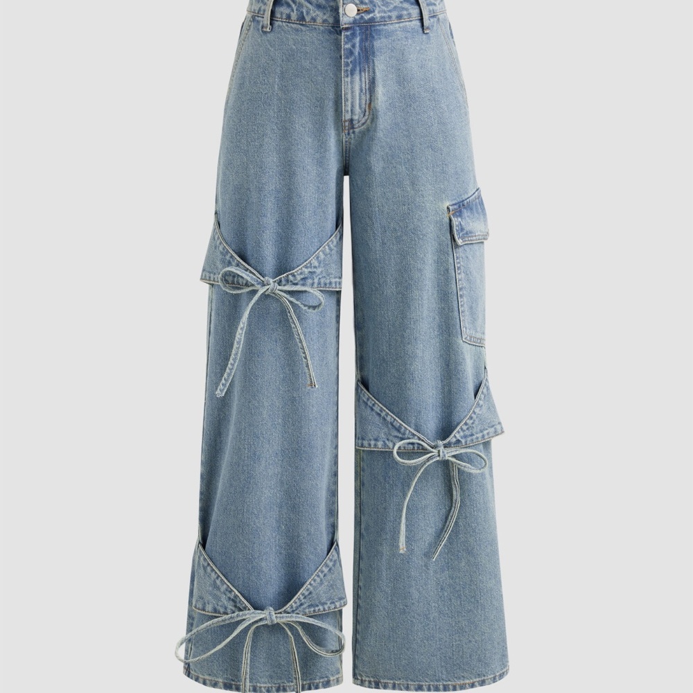 Cider Bowknot Denim Jean